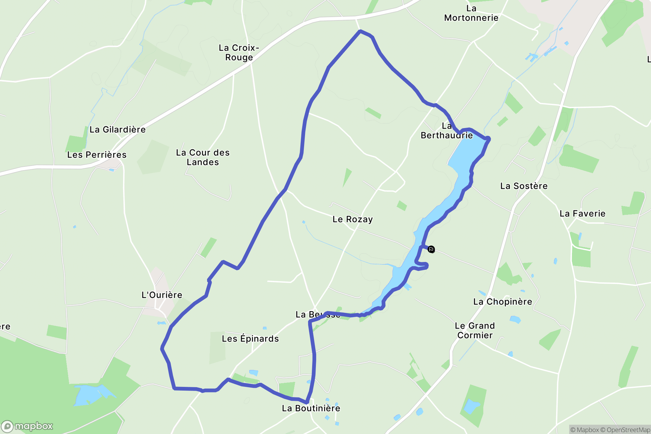 Sainte-Pazanne : carte du parcours de randonnée - France