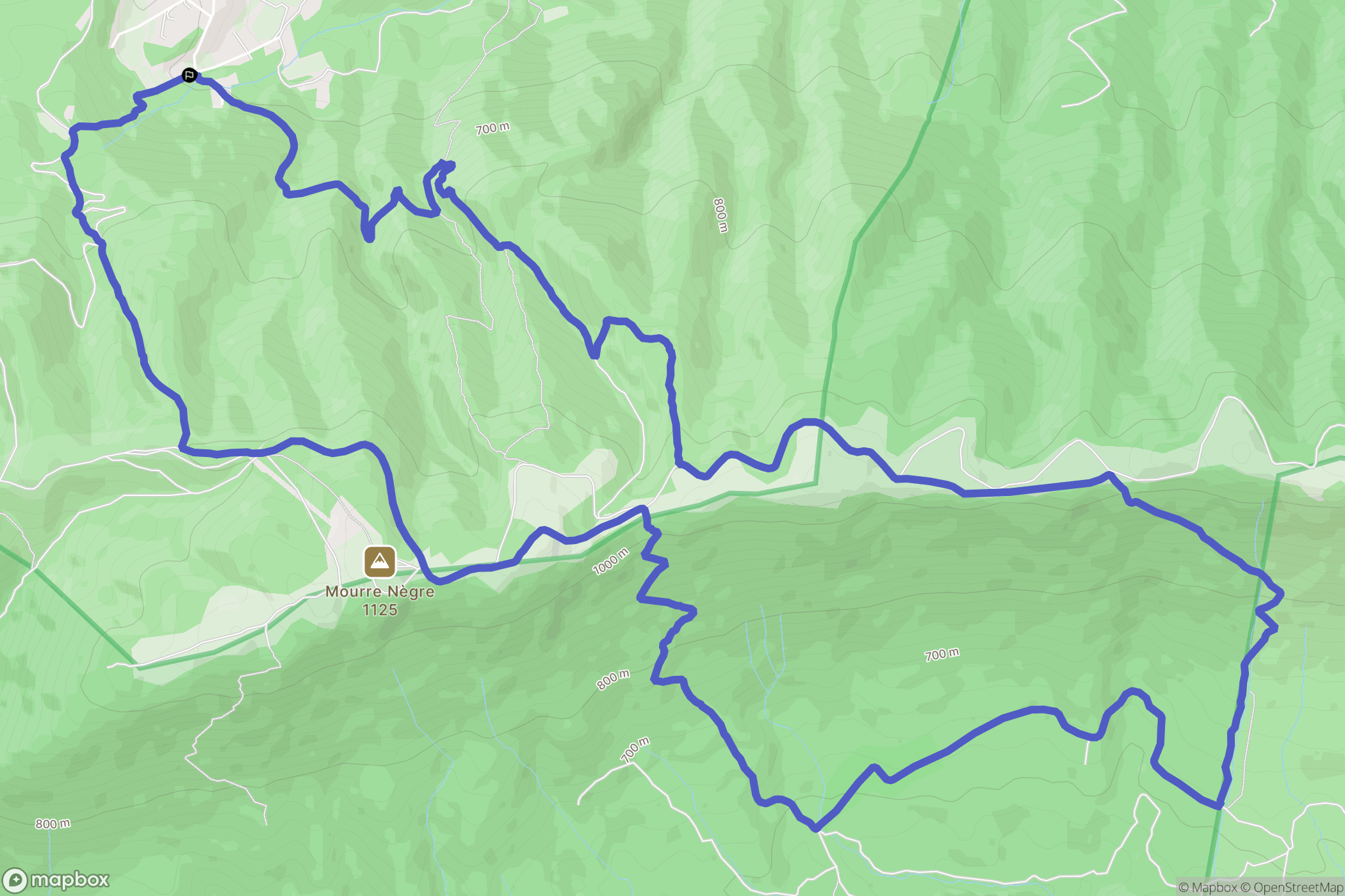 Auribeau : carte du parcours de randonnée - France