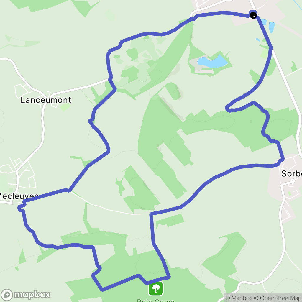 Courcelles-sur-Nied : carte du parcours de randonnée - France