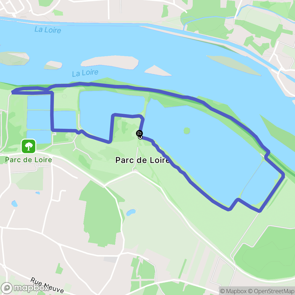 Saint-Denis-en-Val : carte du parcours de randonnée - France