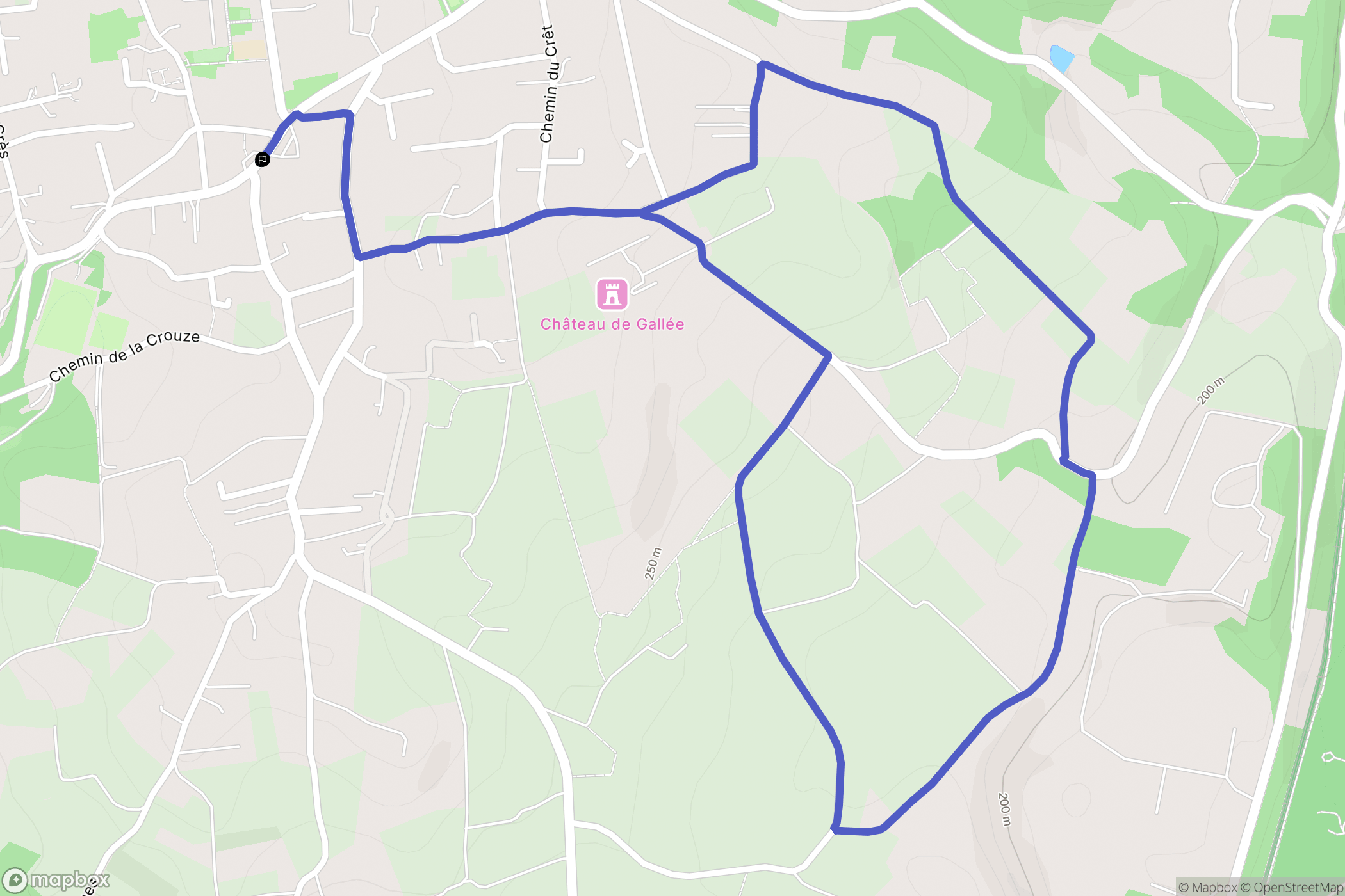 Millery : carte du parcours de randonnée - France