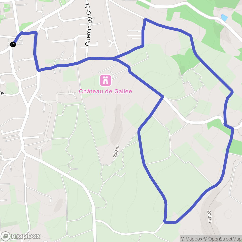 Millery : carte du parcours de randonnée - France