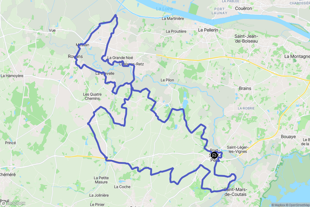 Port-Saint-Père : carte du parcours de randonnée - France