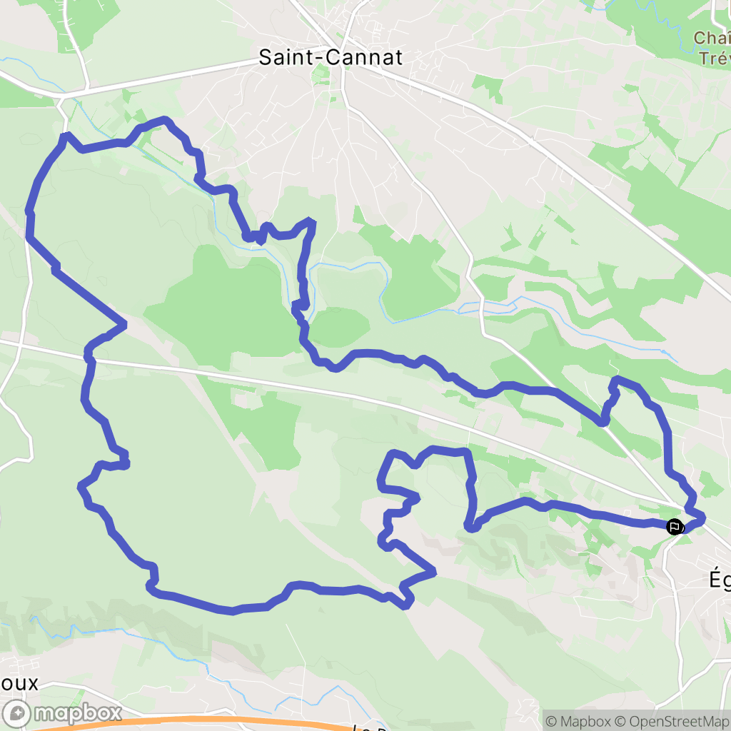 Éguilles : carte du parcours de randonnée - France