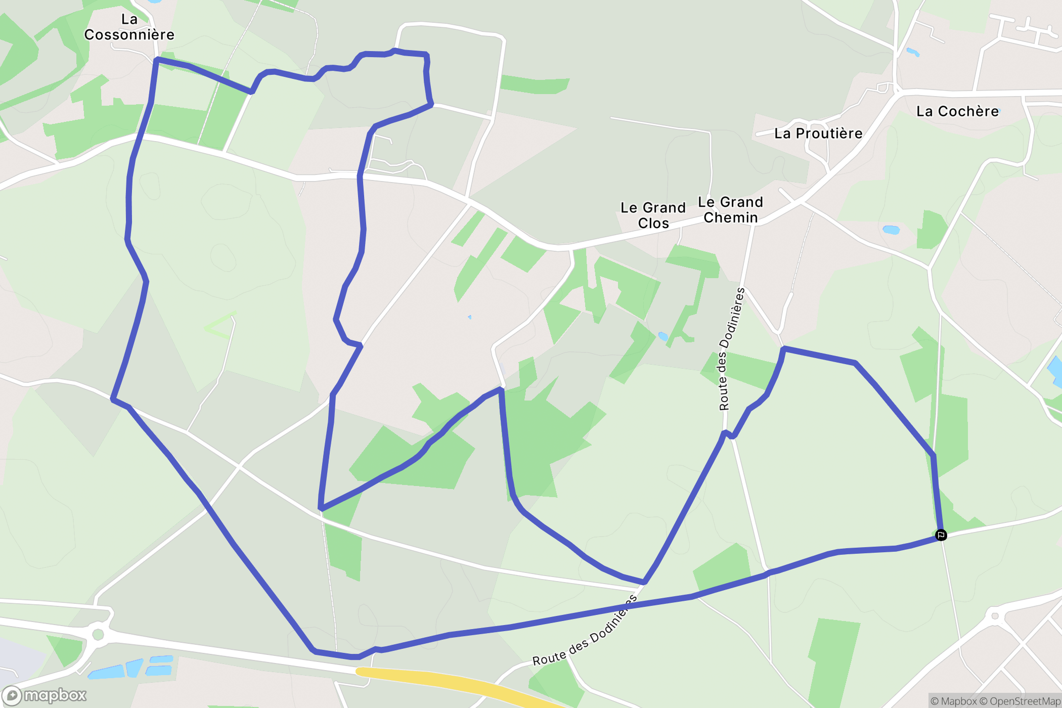 Le Pellerin : carte du parcours de randonnée - France
