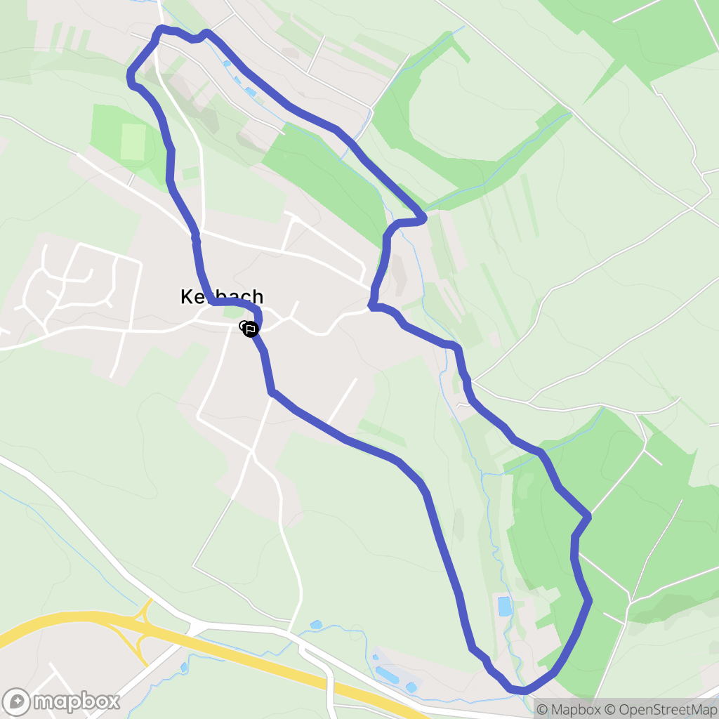 Kerbach : carte du parcours de randonnée - France