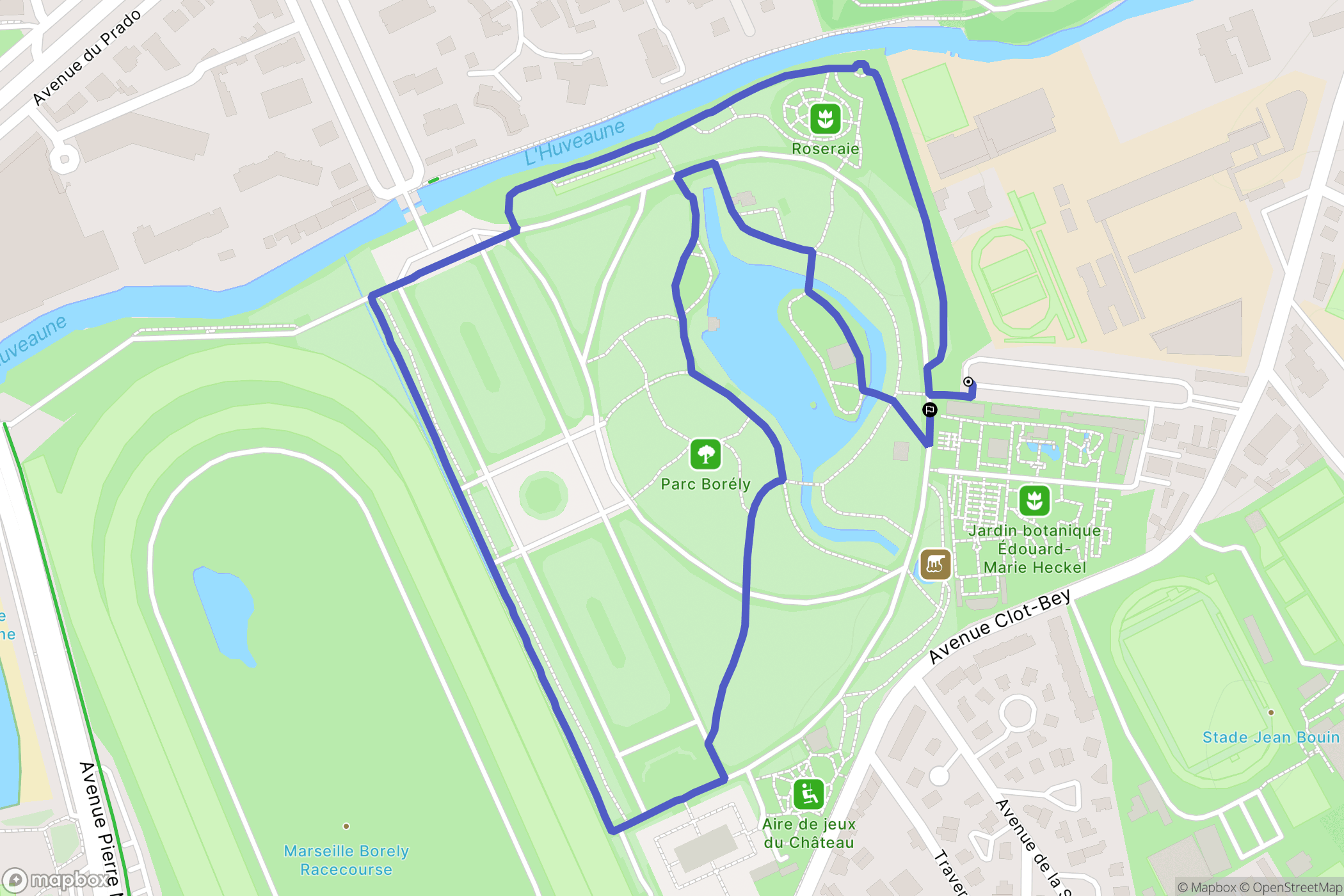 Marseille : carte du parcours de randonnée - France