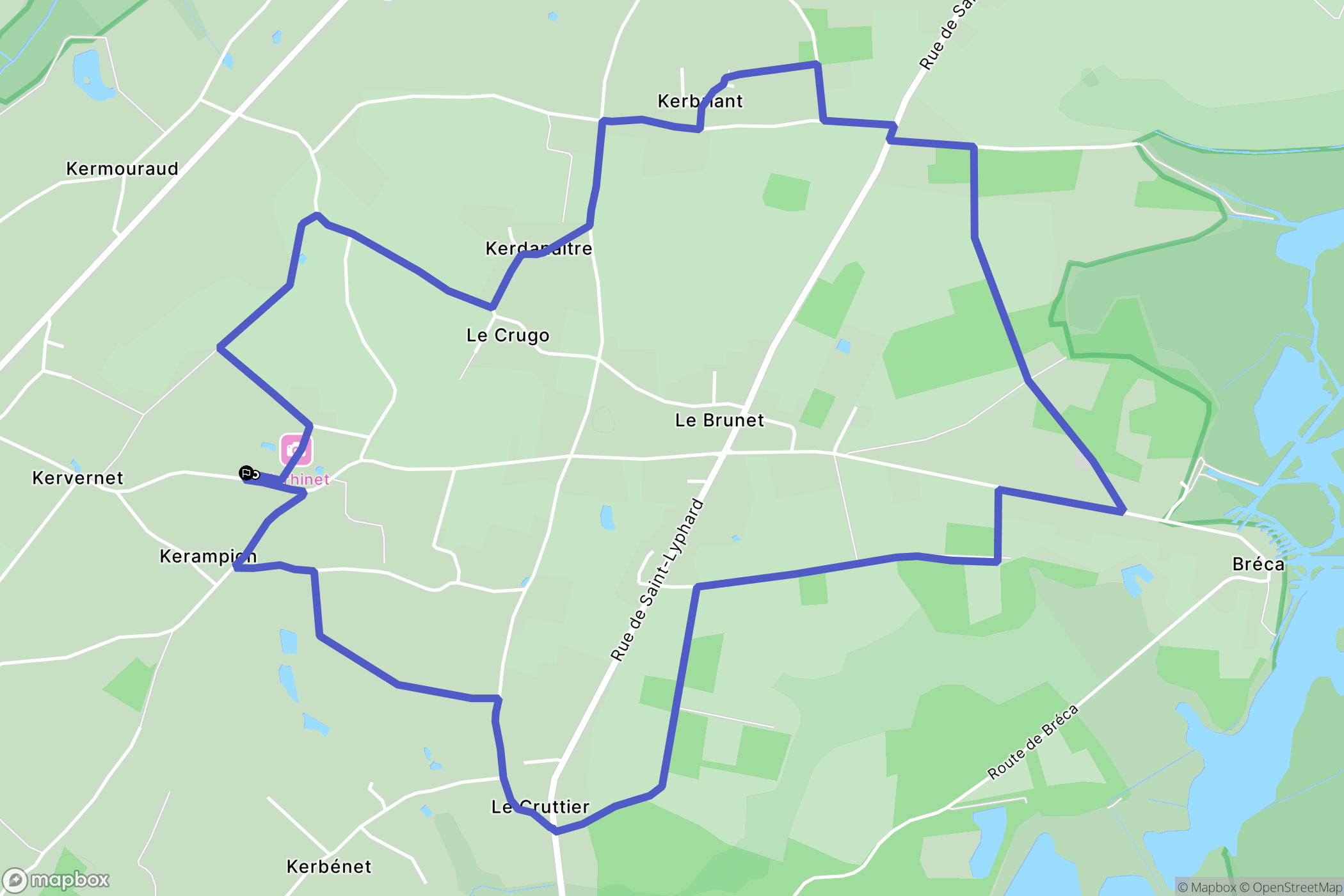 Saint-Lyphard : carte du parcours de randonnée - France