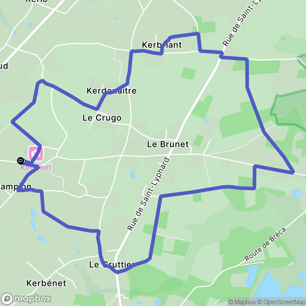 Saint-Lyphard : carte du parcours de randonnée - France