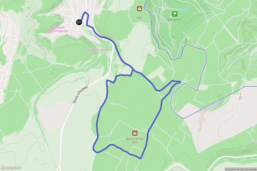 Audun-le-Tiche : carte du parcours de randonnée - France
