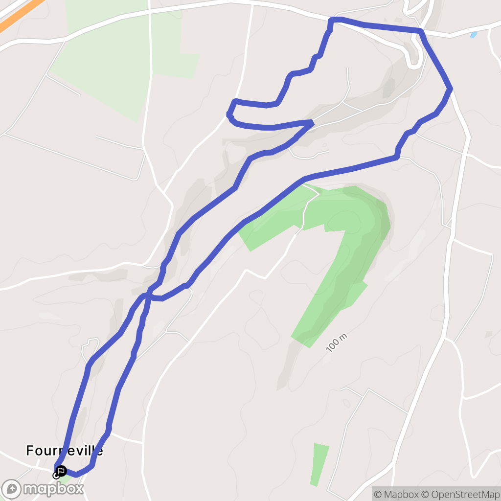 Fourneville : carte du parcours de randonnée - France