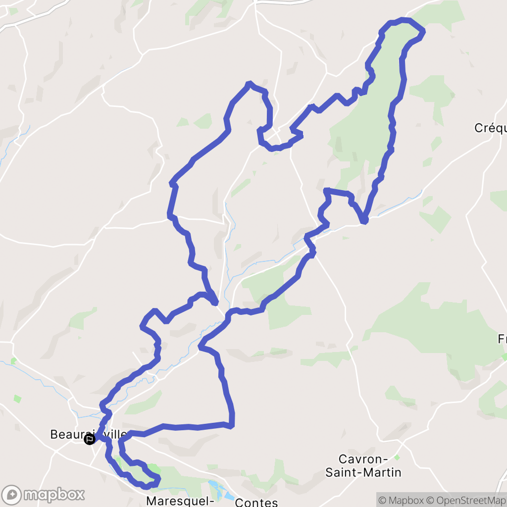 Beaurainville : carte du parcours de randonnée - France