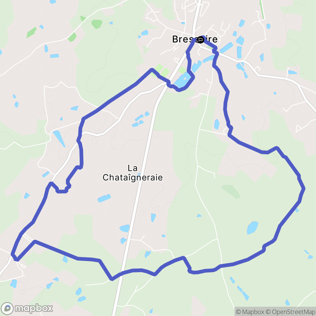 Bressuire : carte du parcours de randonnée - France