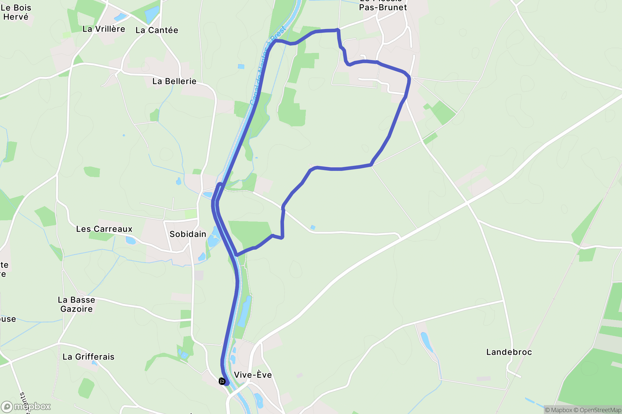 Nort-sur-Erdre : carte du parcours de randonnée - France
