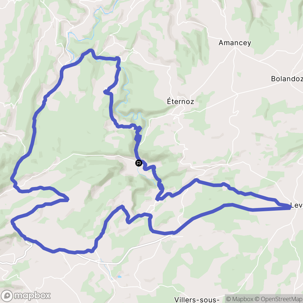 Nans-Sous-Sainte-Anne : carte du parcours de randonnée - France