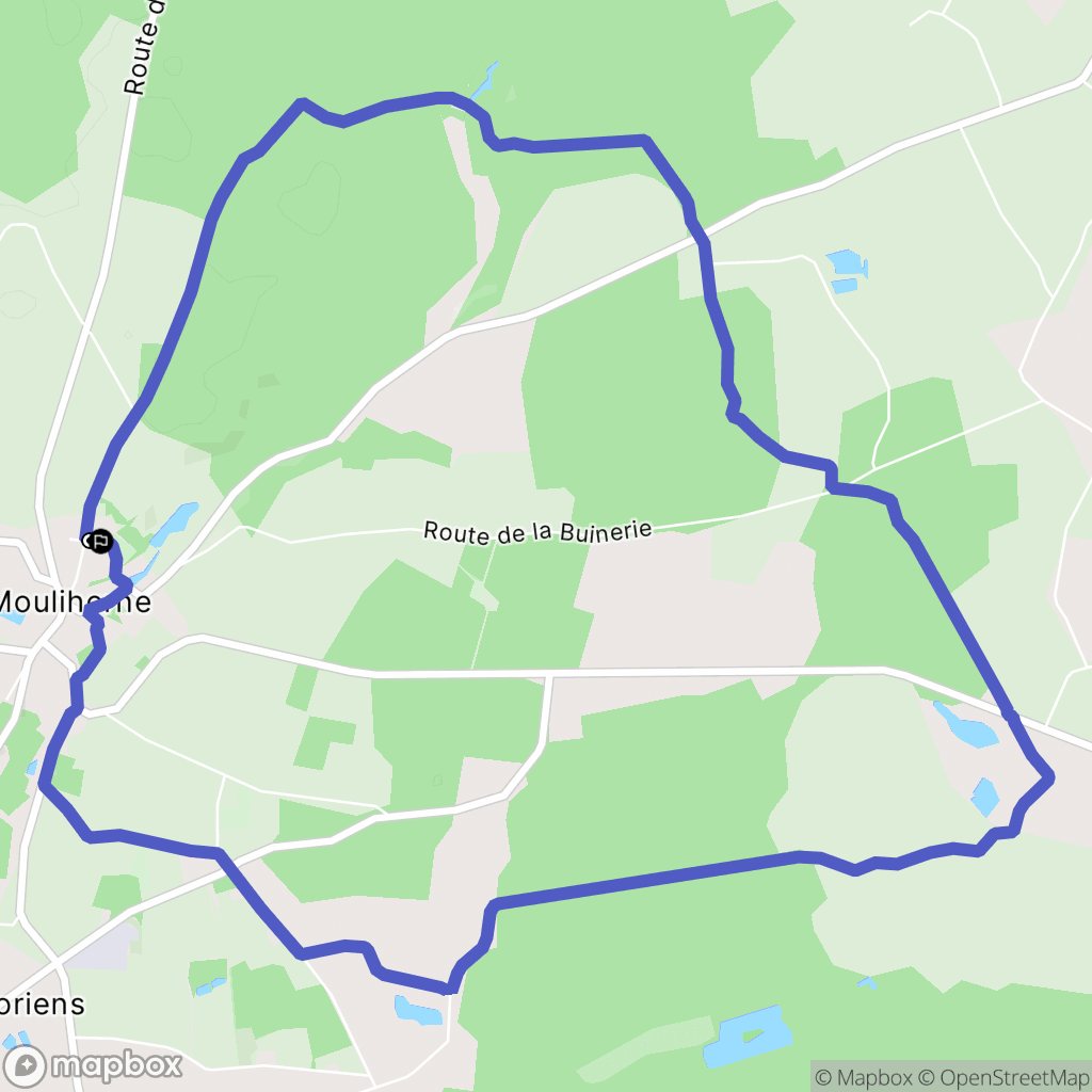 Mouliherne : carte du parcours de randonnée - France