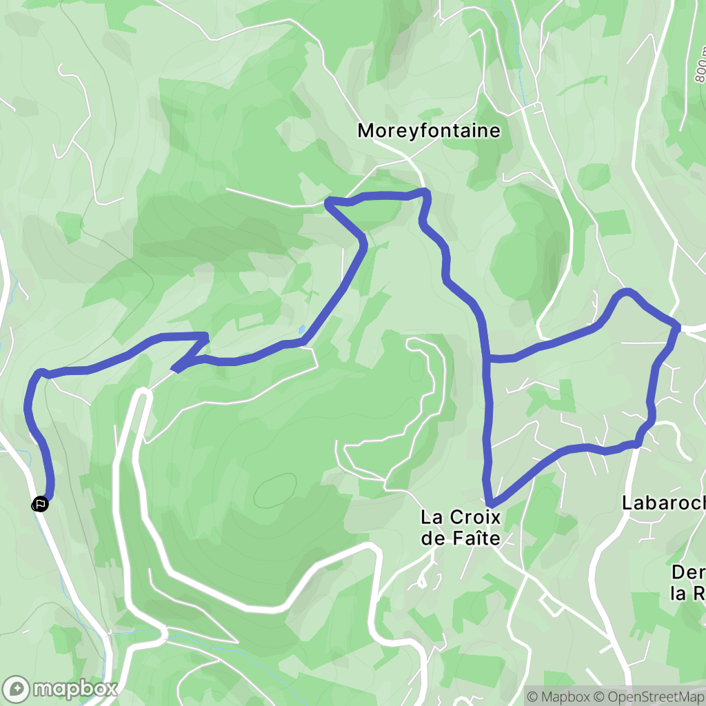 Orbey : carte du parcours de randonnée - France