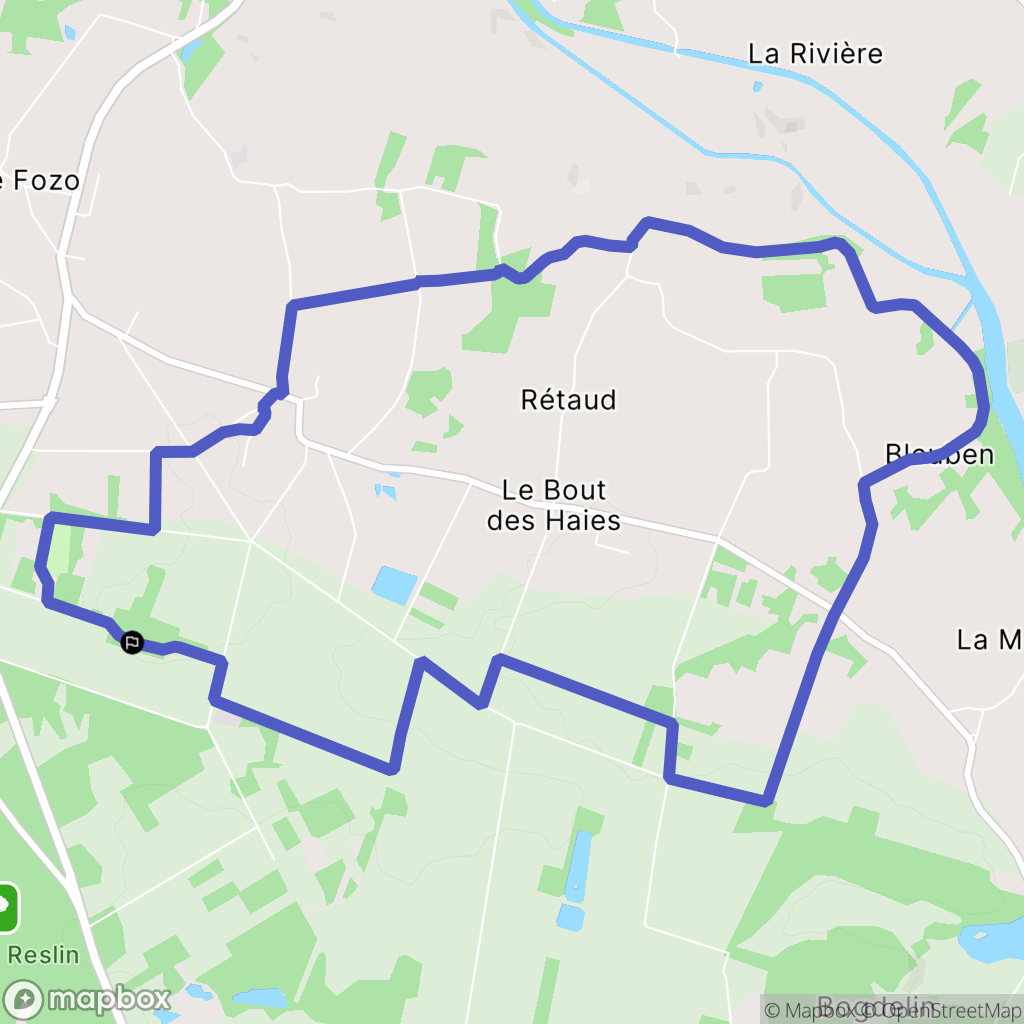 Sévérac : carte du parcours de randonnée - France