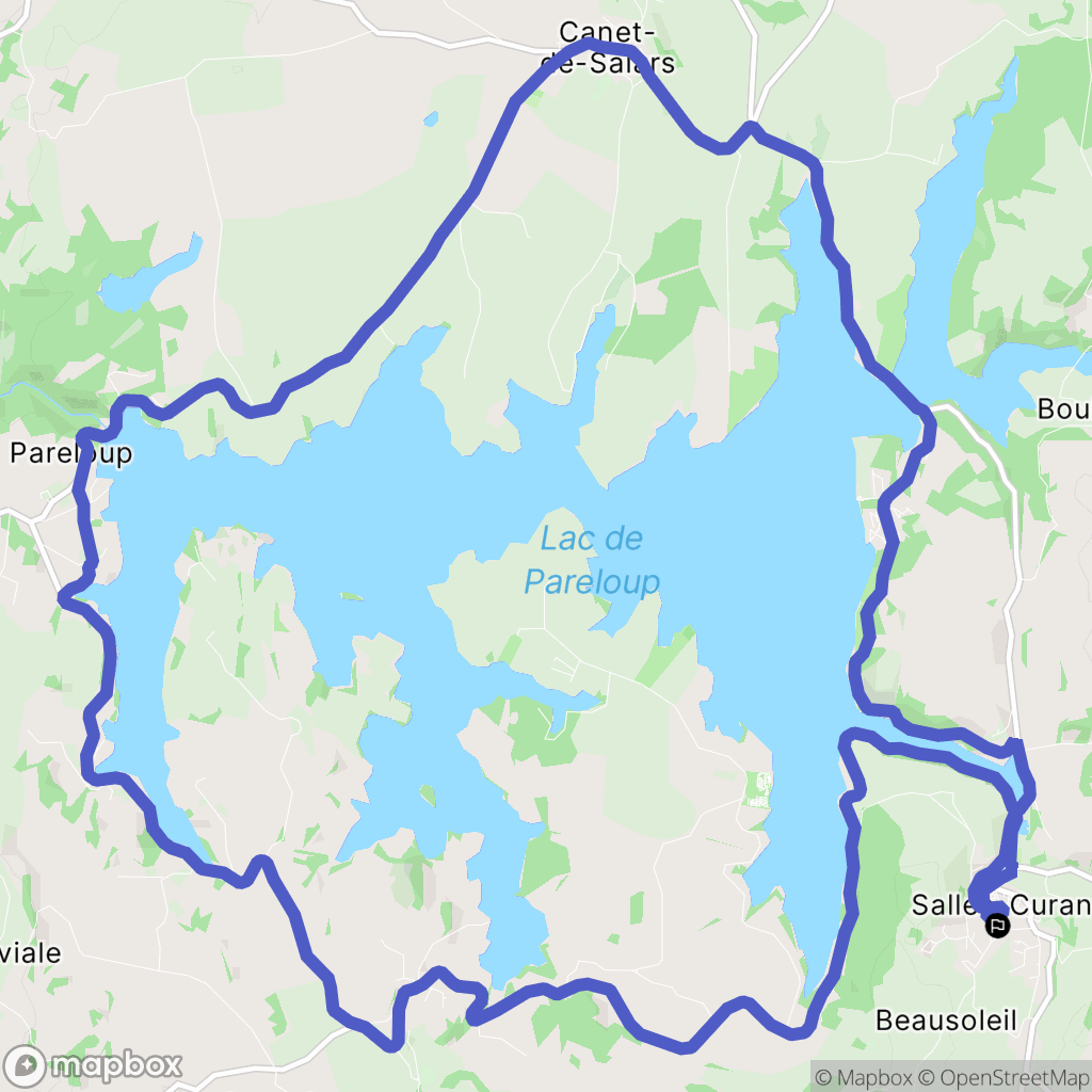 Salles-Curan : carte du parcours de randonnée - France