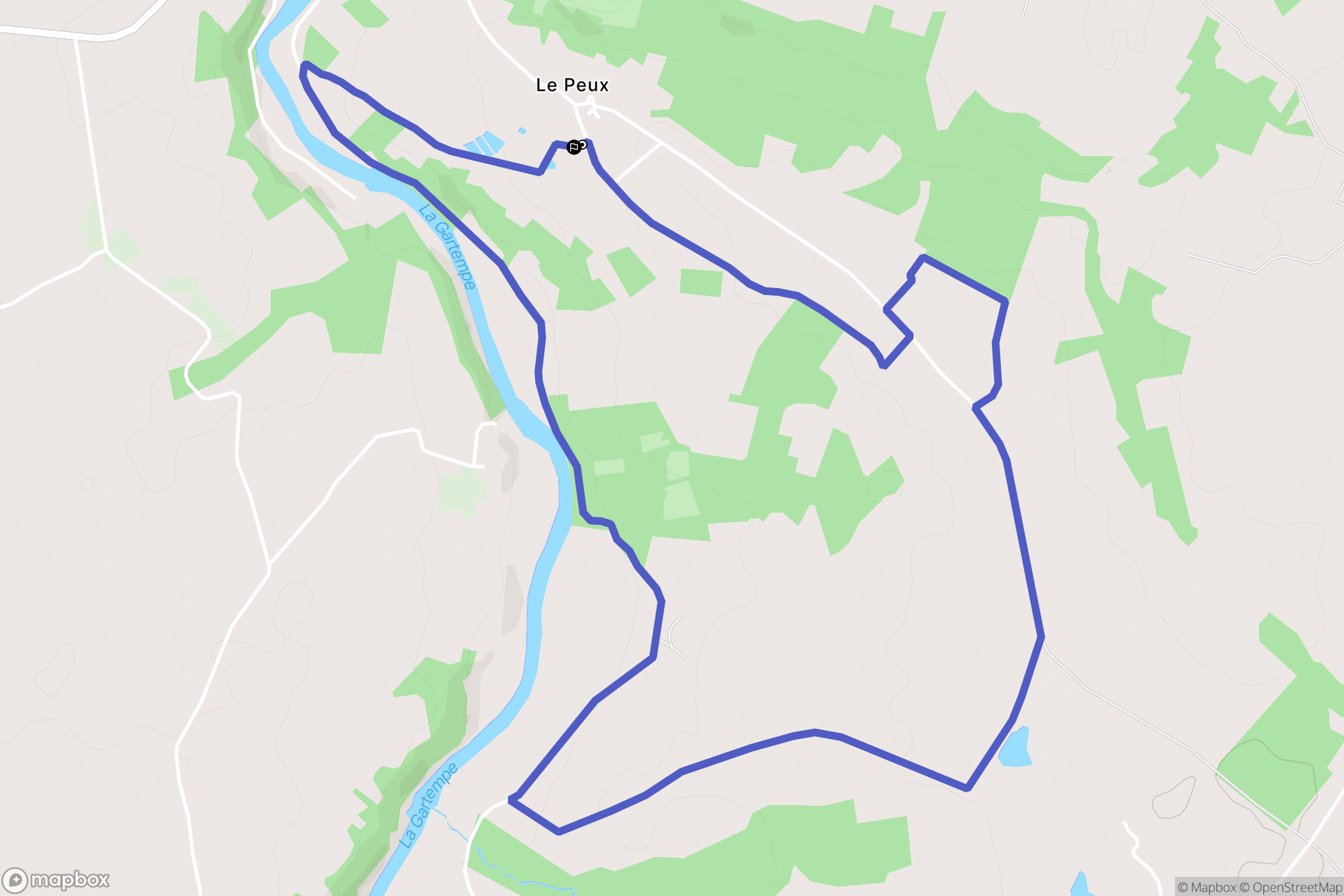 Lathus-Saint-Rémy : carte du parcours de randonnée - France