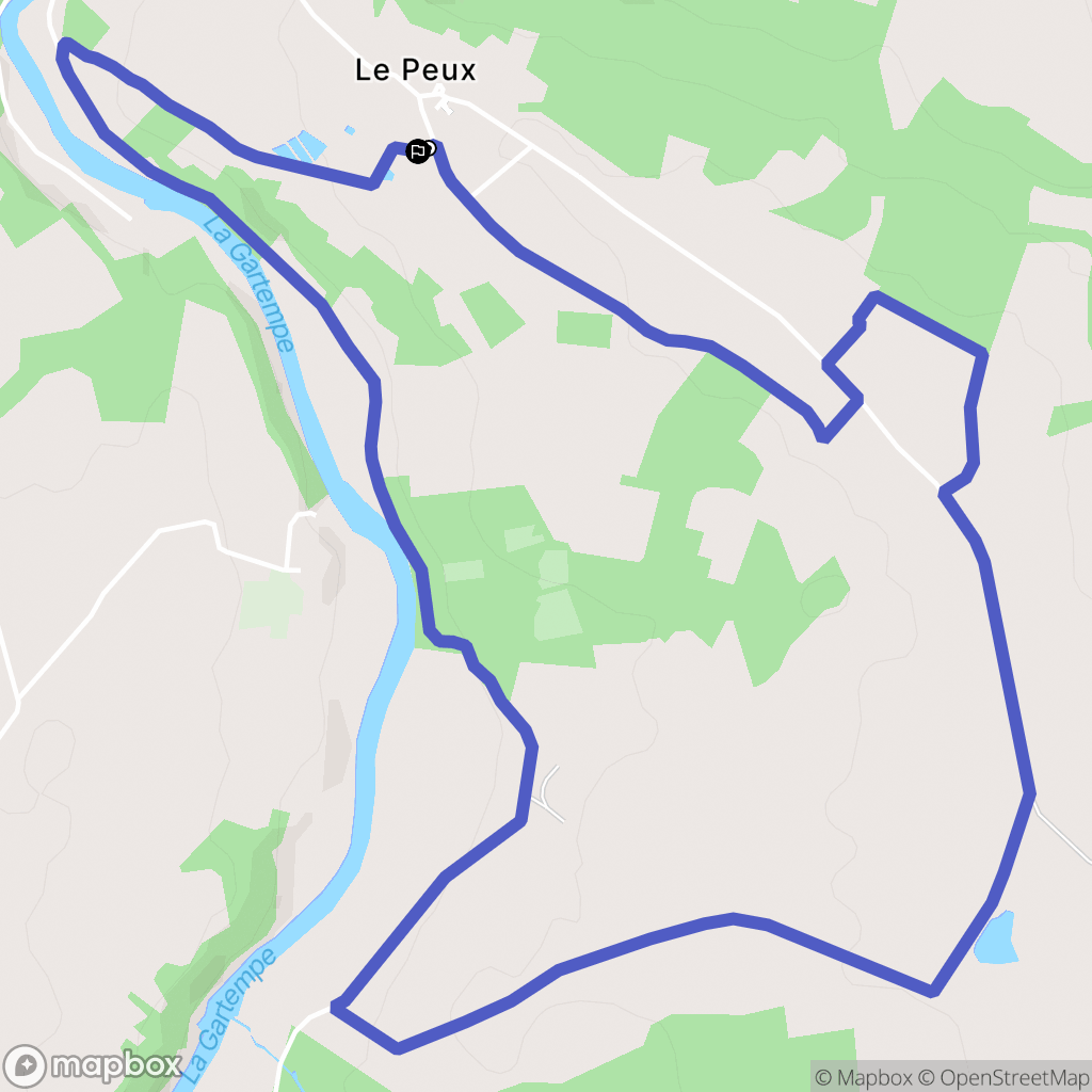 Lathus-Saint-Rémy : carte du parcours de randonnée - France