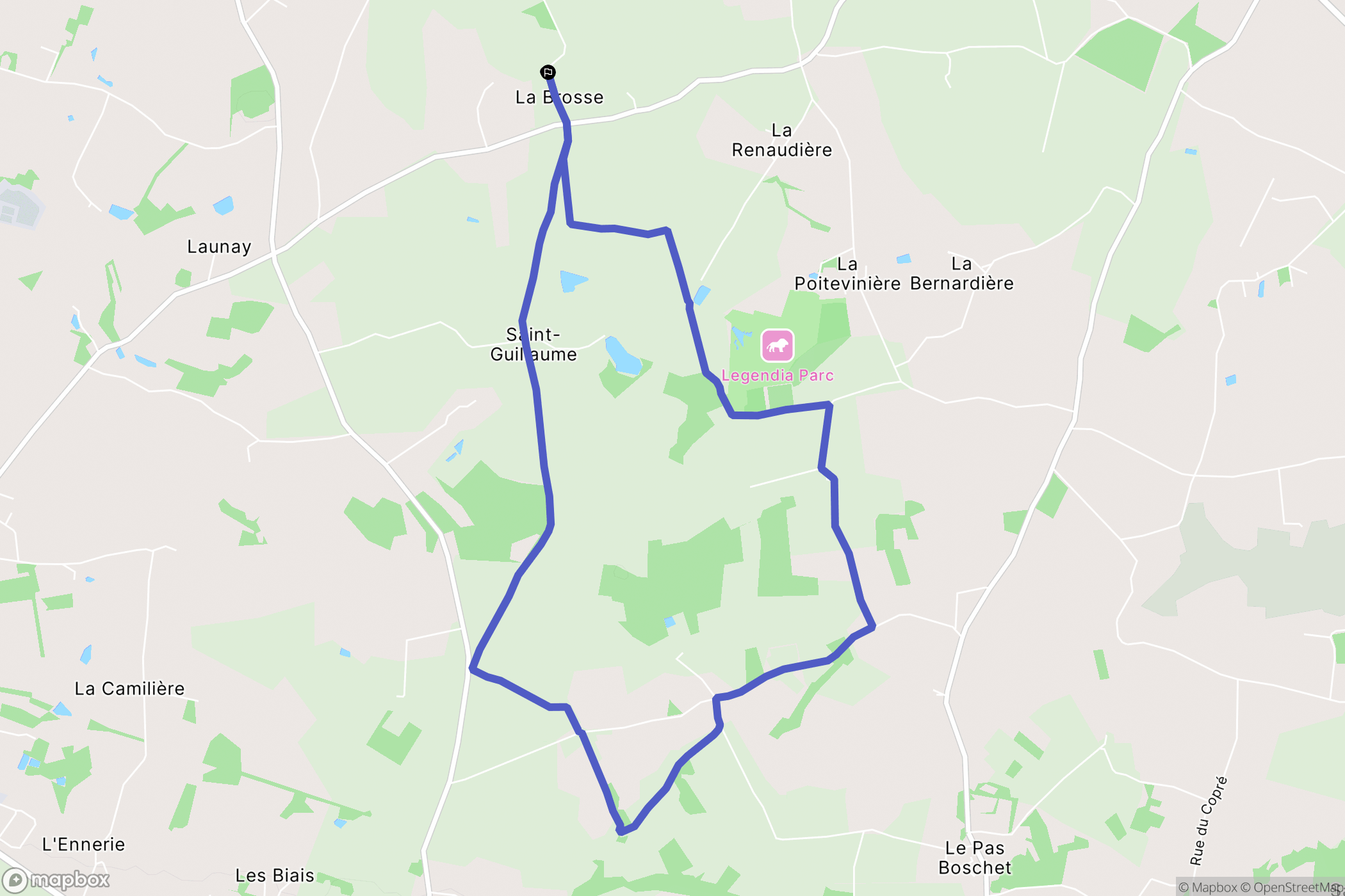 Saint-Viaud : carte du parcours de randonnée - France