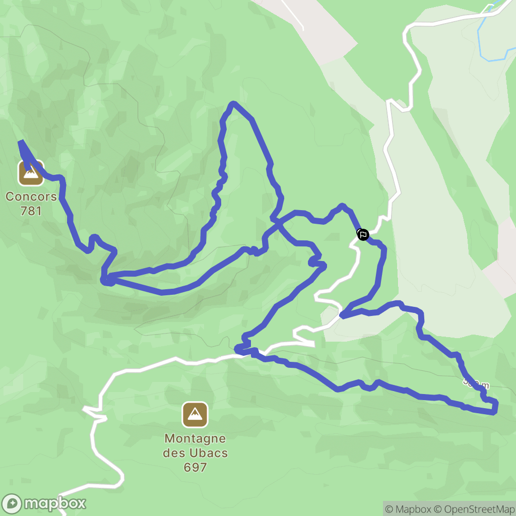 Jouques : carte du parcours de randonnée - France