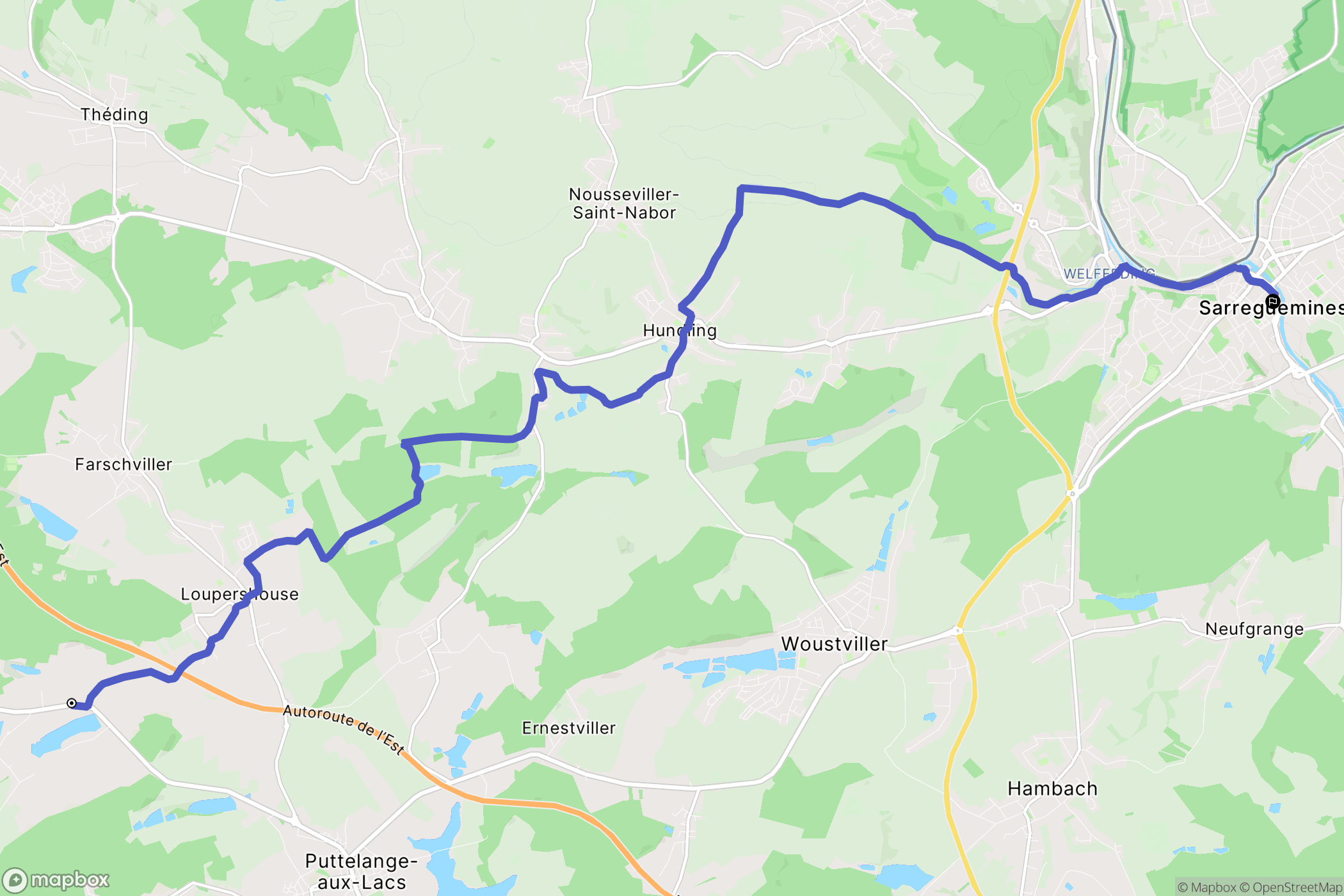 Hoste : carte du parcours de randonnée - France