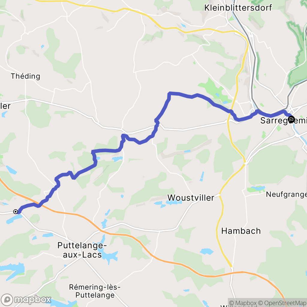 Hoste : carte du parcours de randonnée - France