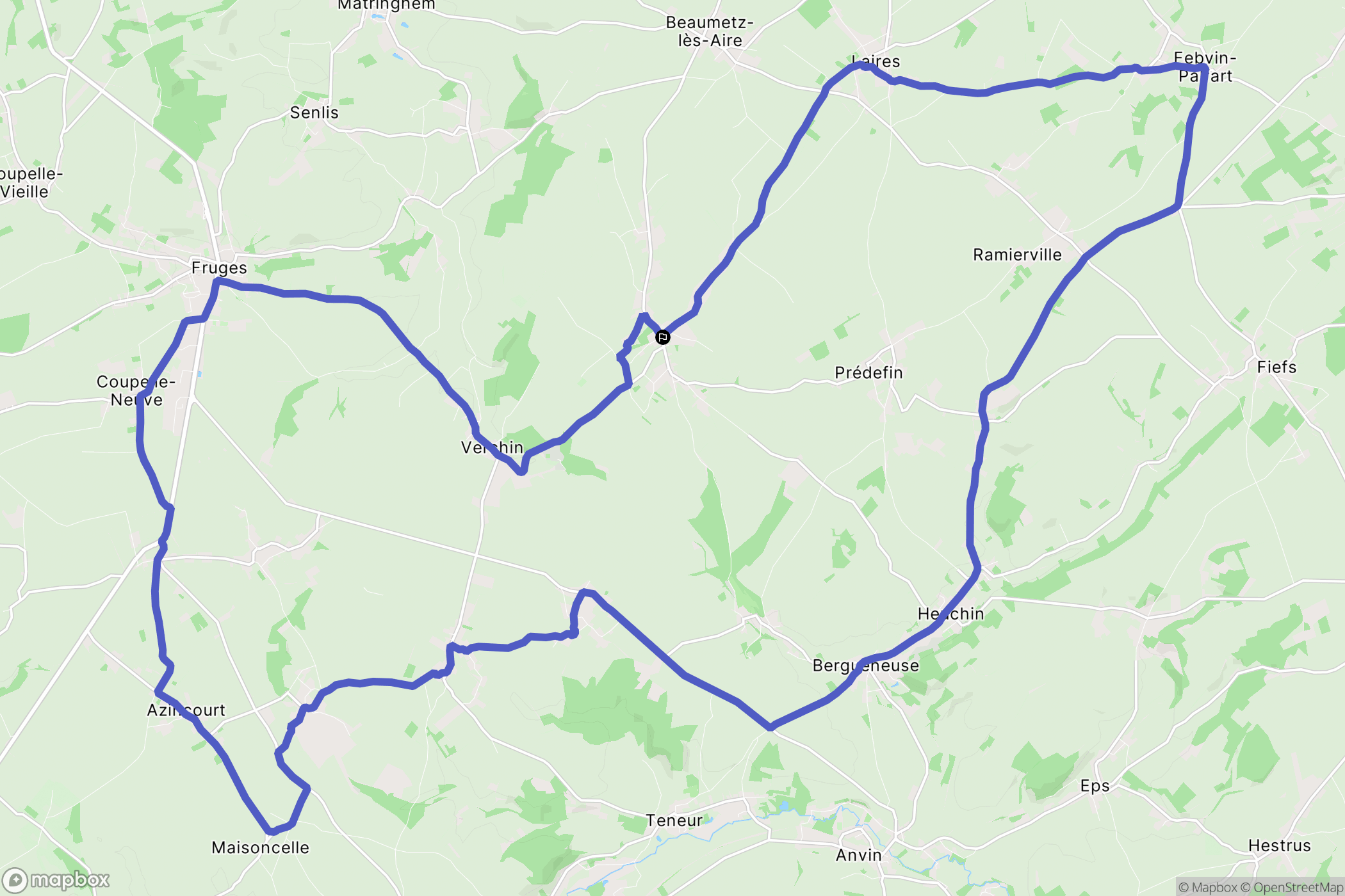 Lisbourg : carte du parcours de randonnée - France