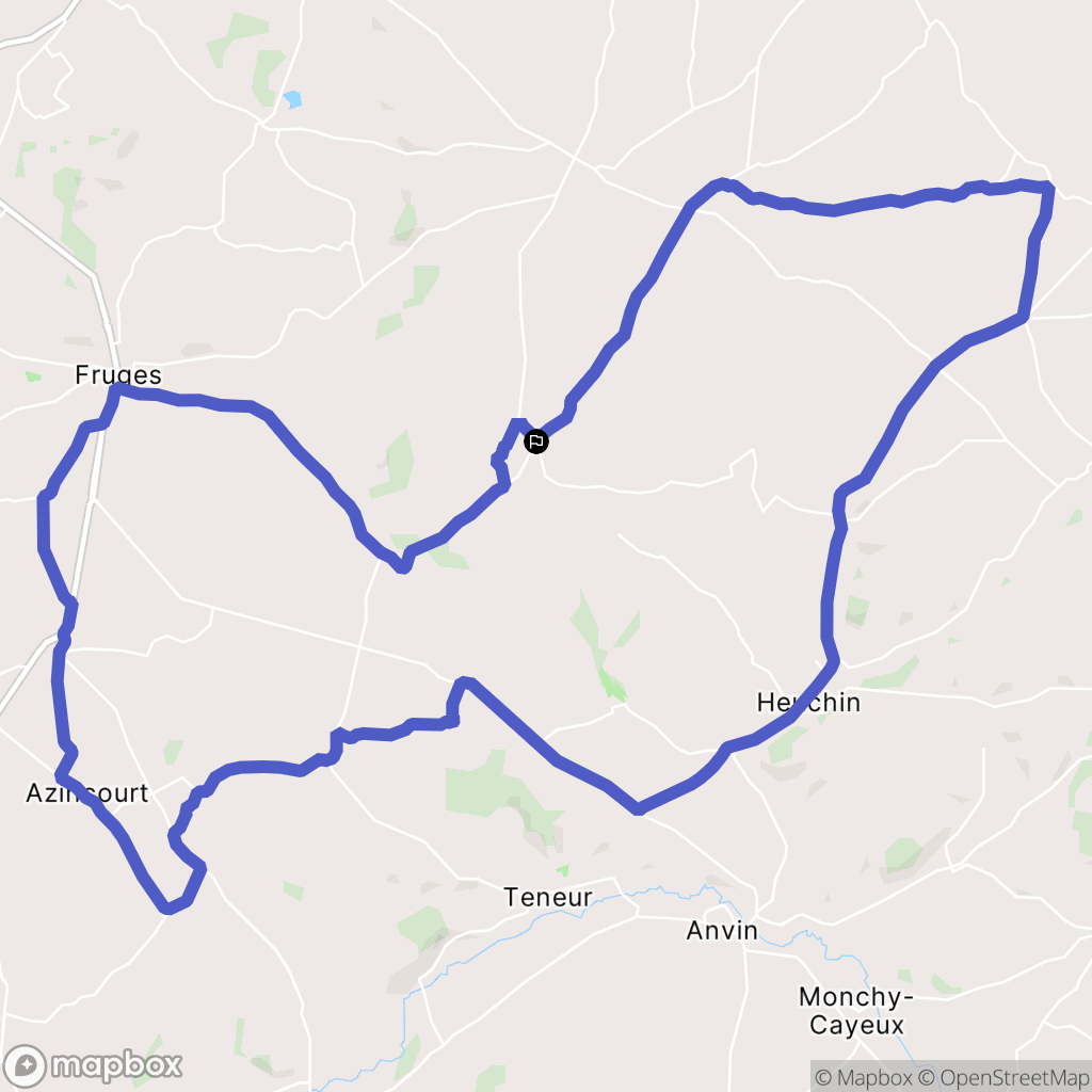 Lisbourg : carte du parcours de randonnée - France