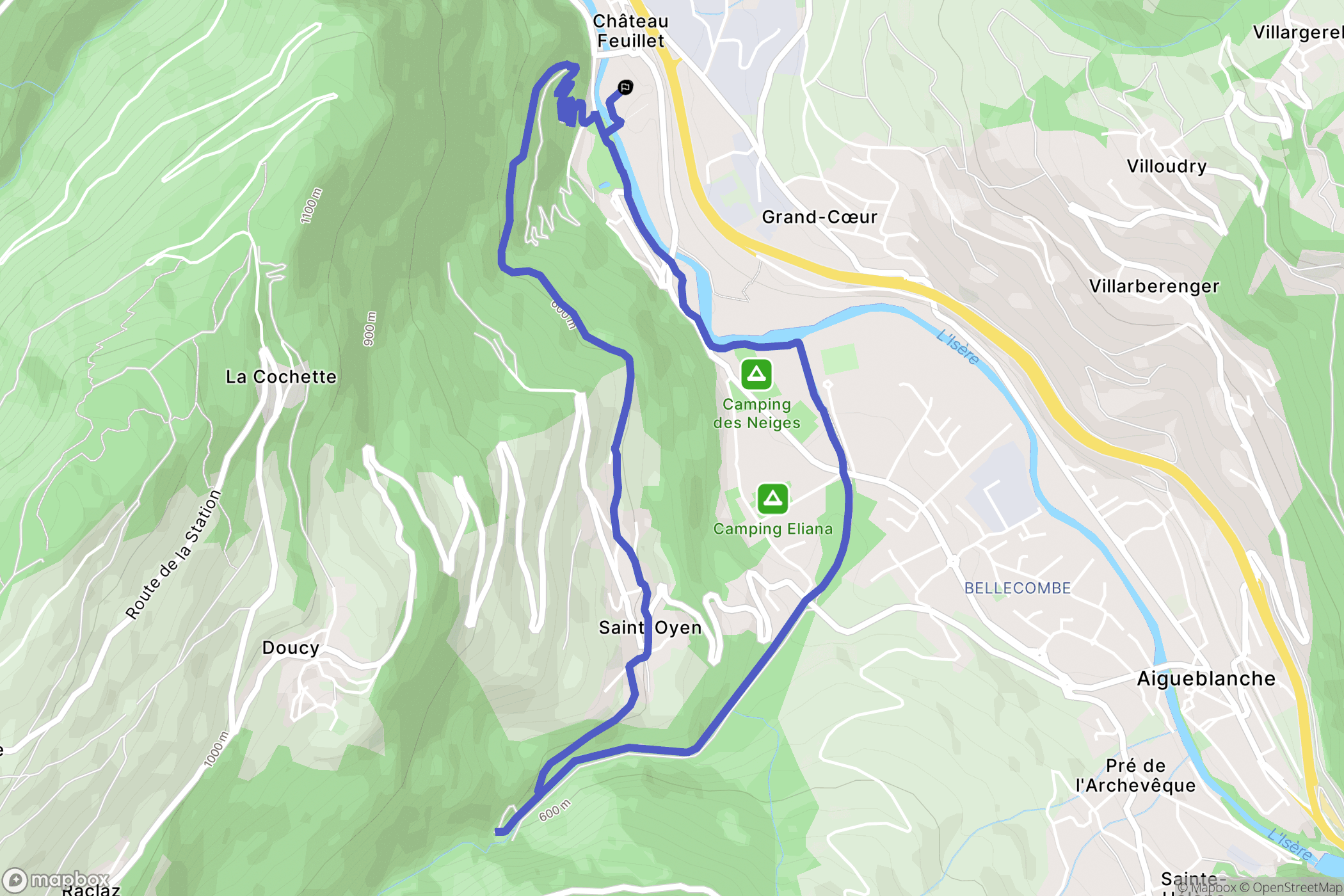 La Léchère: routekaart voor buitenactiviteiten - France