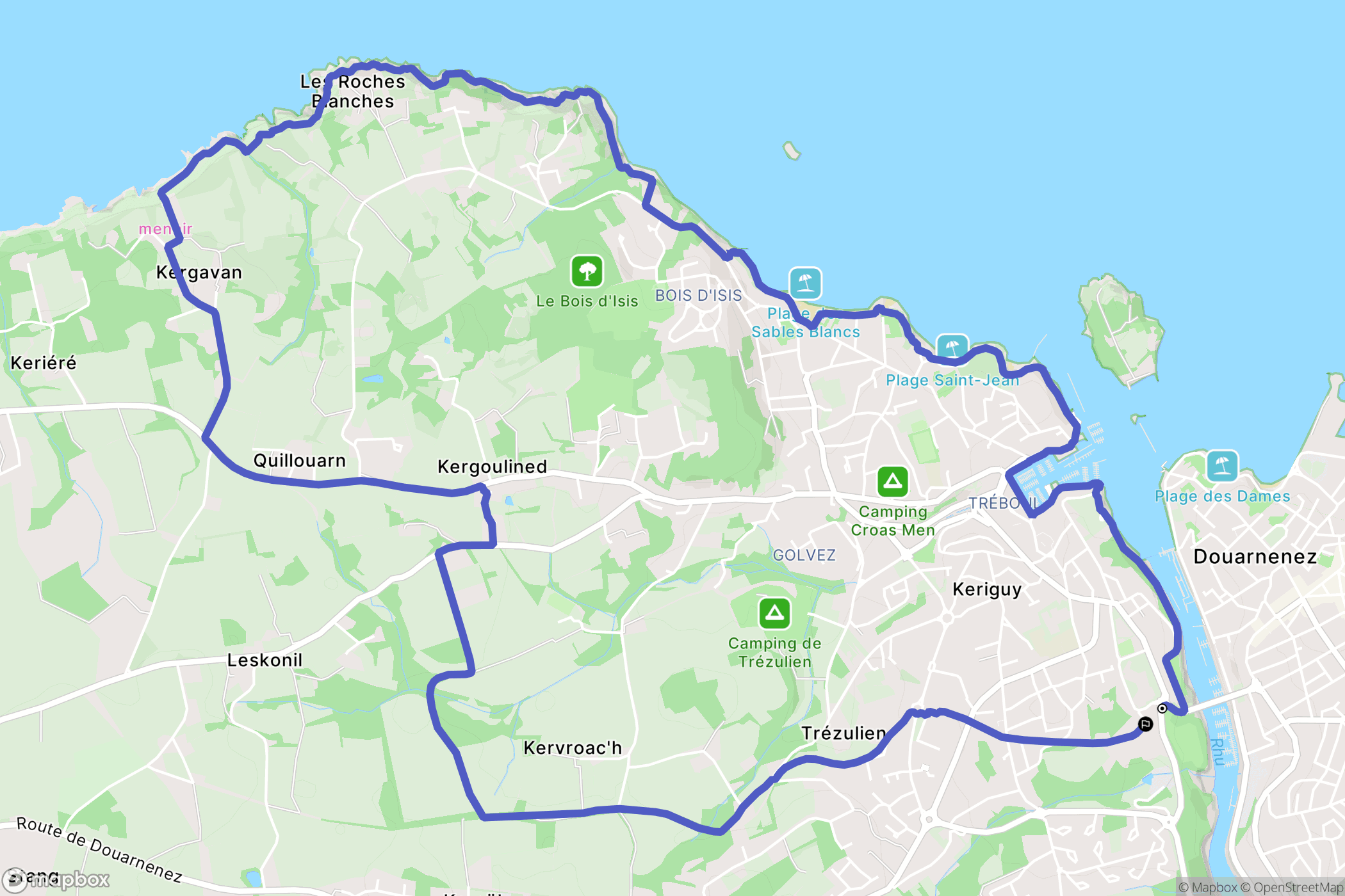 Douarnenez: routekaart voor buitenactiviteiten - France