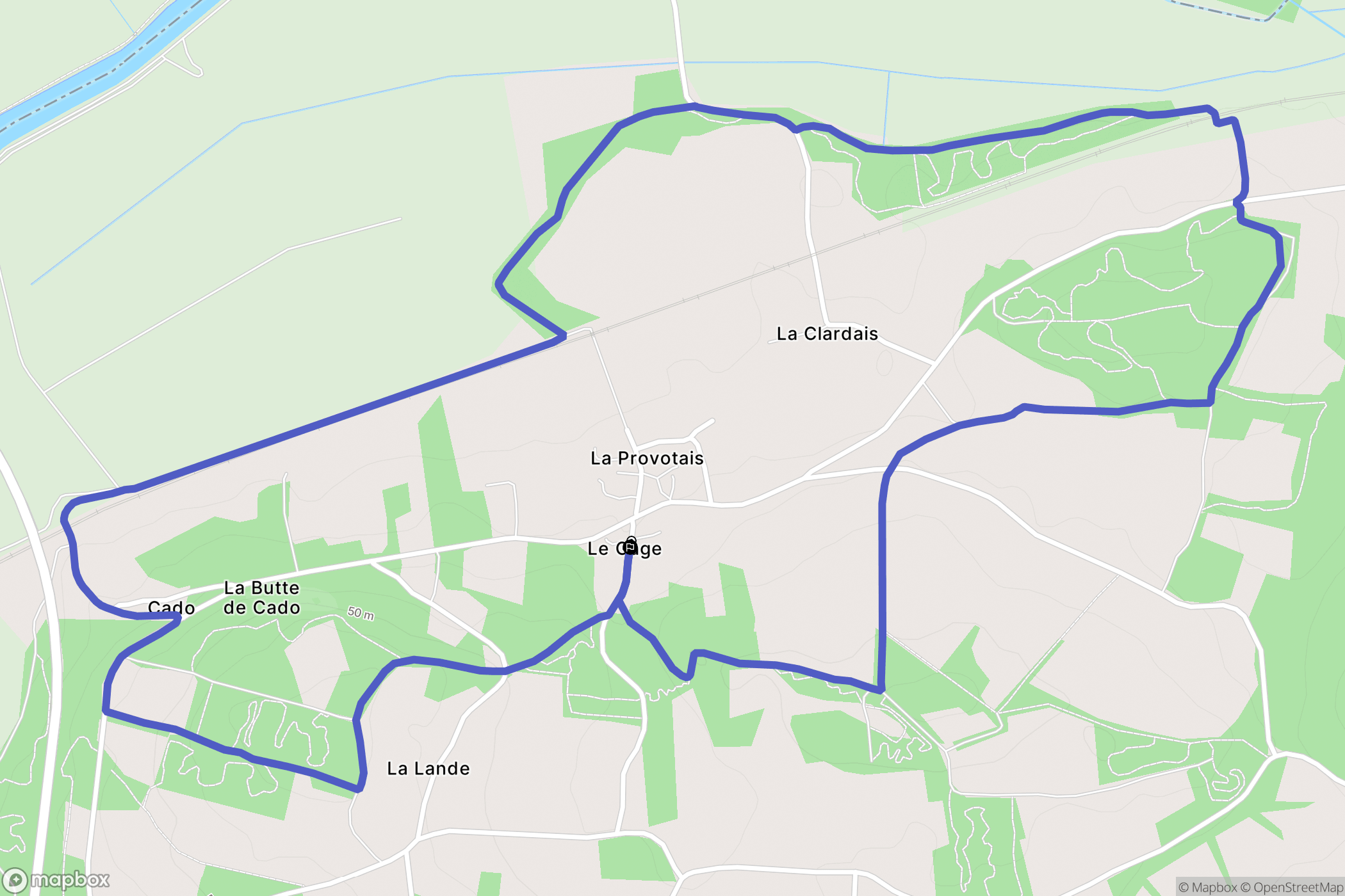 Saint-Nicolas-de-Redon : carte du parcours de randonnée - France