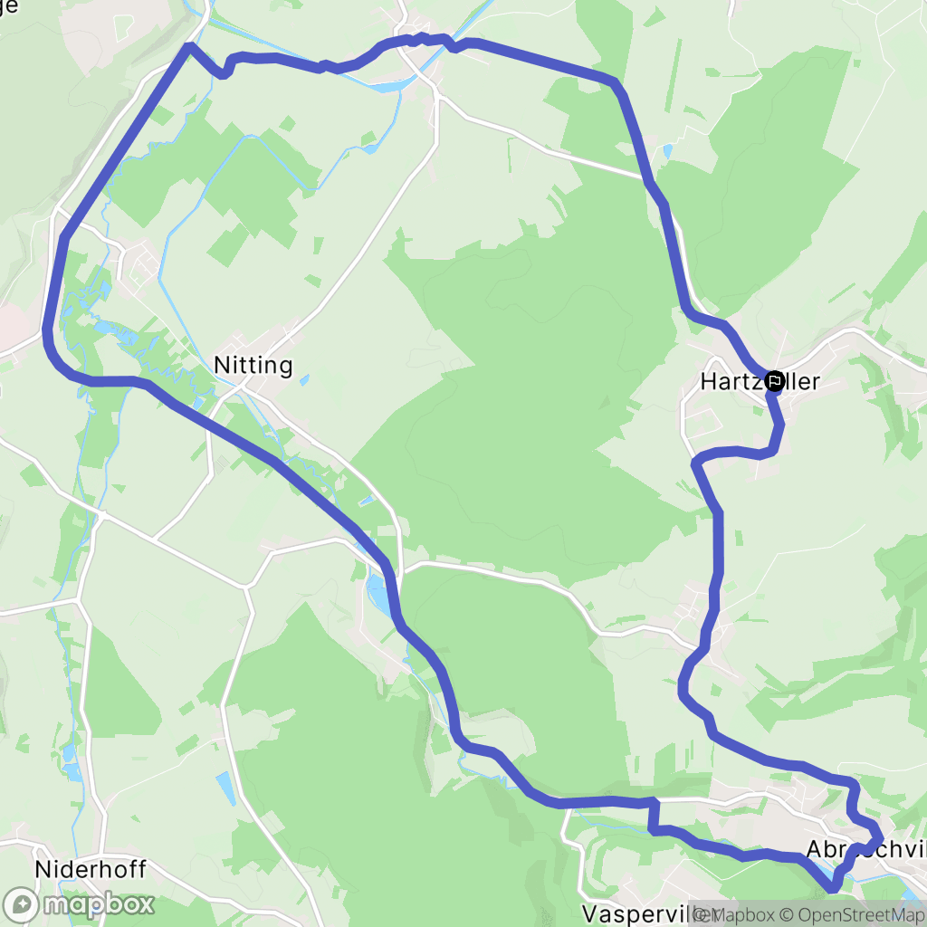 Hartzviller : carte du parcours de randonnée - France