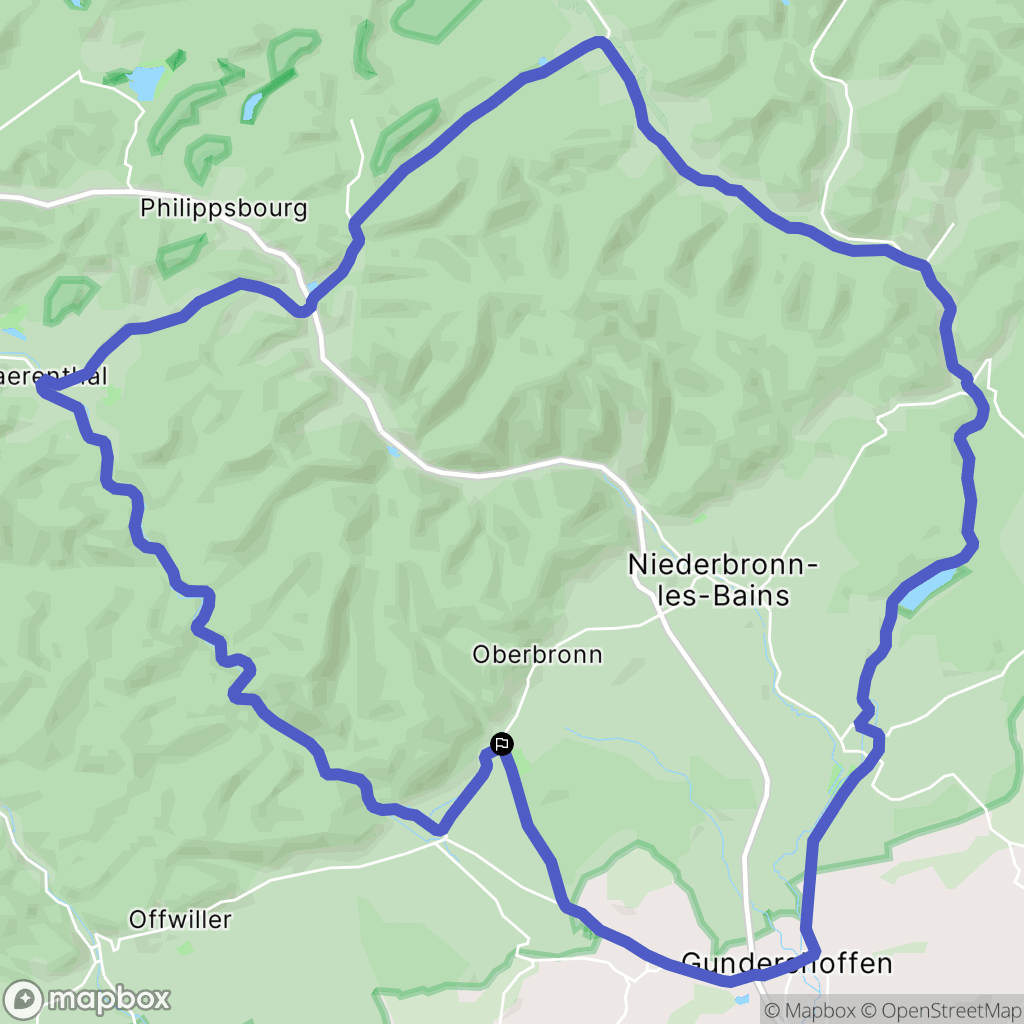 Oberbronn : carte du parcours de randonnée - France