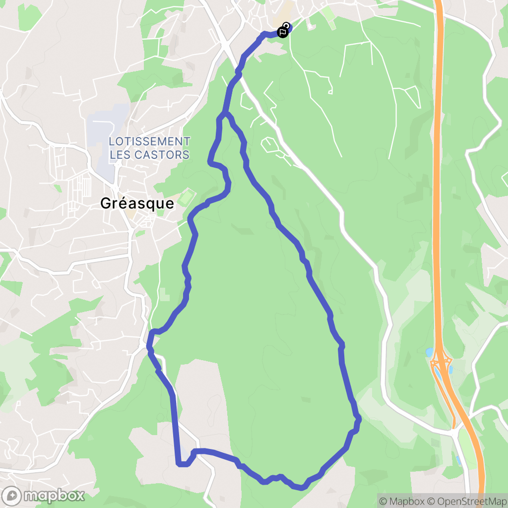 Fuveau : carte du parcours de randonnée - France