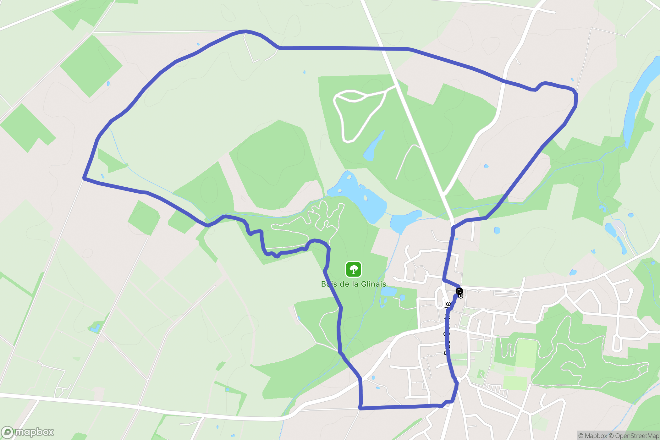 Malville : carte du parcours de randonnée - France