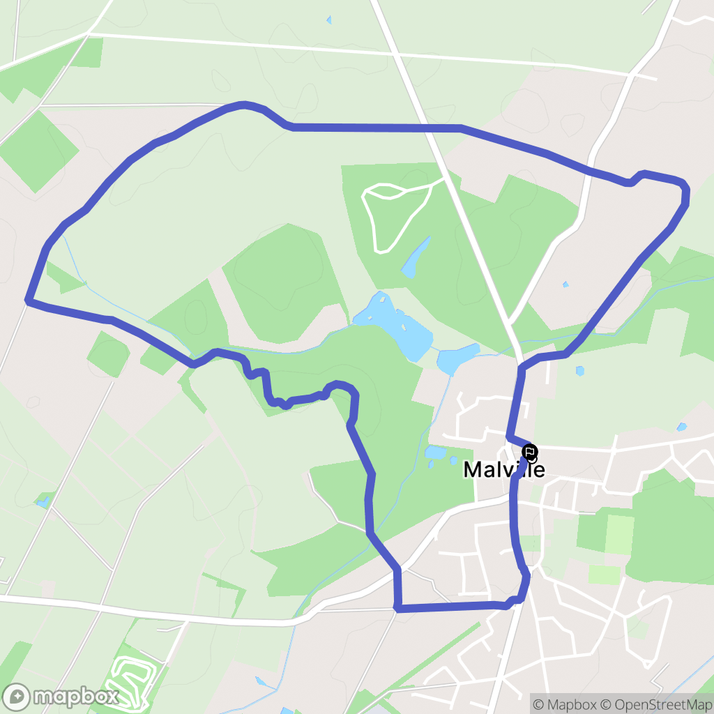 Malville : carte du parcours de randonnée - France
