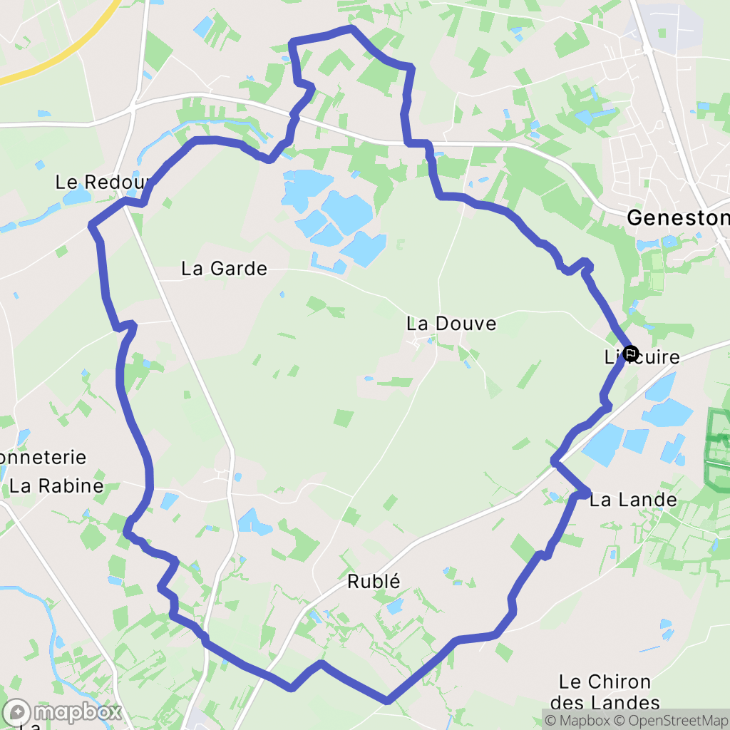 Saint-Colomban : carte du parcours de randonnée - France