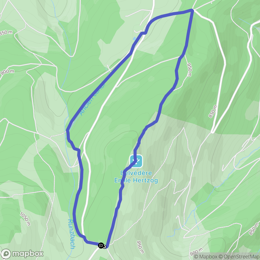 Wasserbourg : carte du parcours de randonnée - France