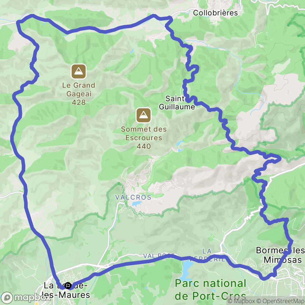 La Londe-les-Maures : carte du parcours de randonnée - France