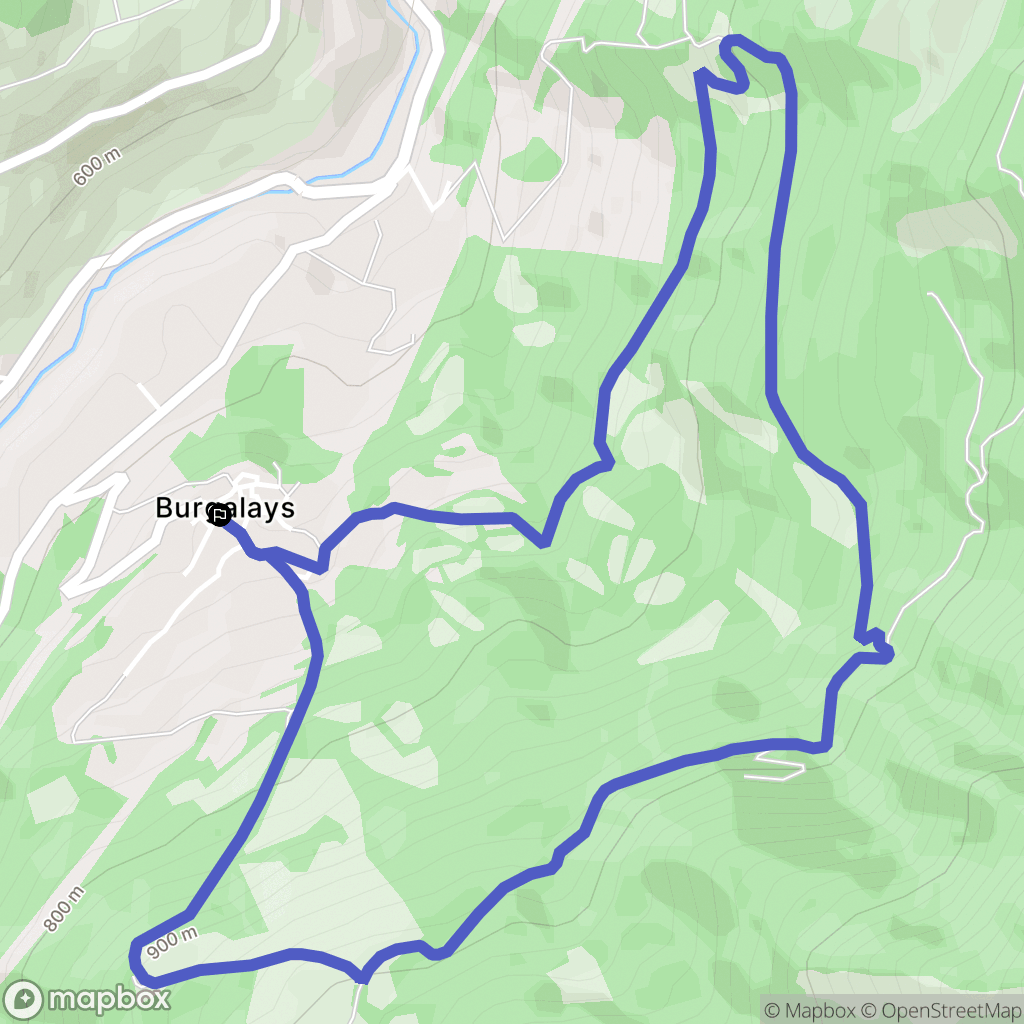 Burgalays : carte du parcours de randonnée - France