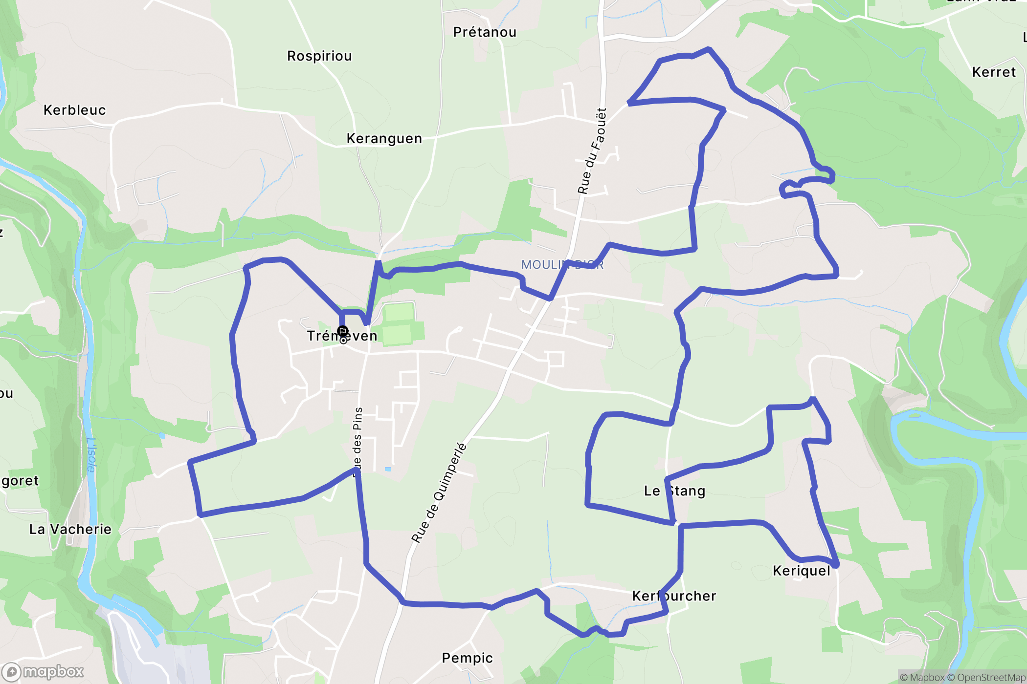 Tréméven: routekaart voor buitenactiviteiten - France
