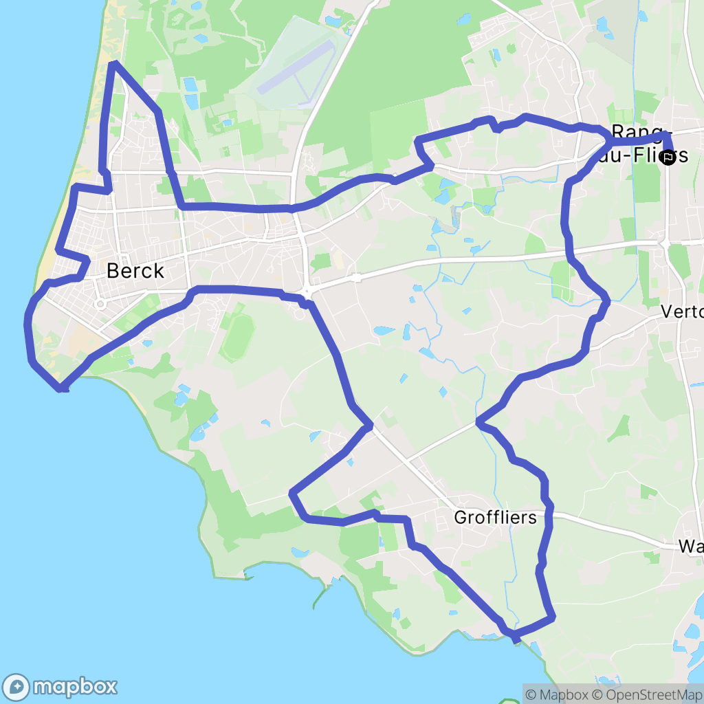 Rang-du-Fliers : carte du parcours de randonnée - France