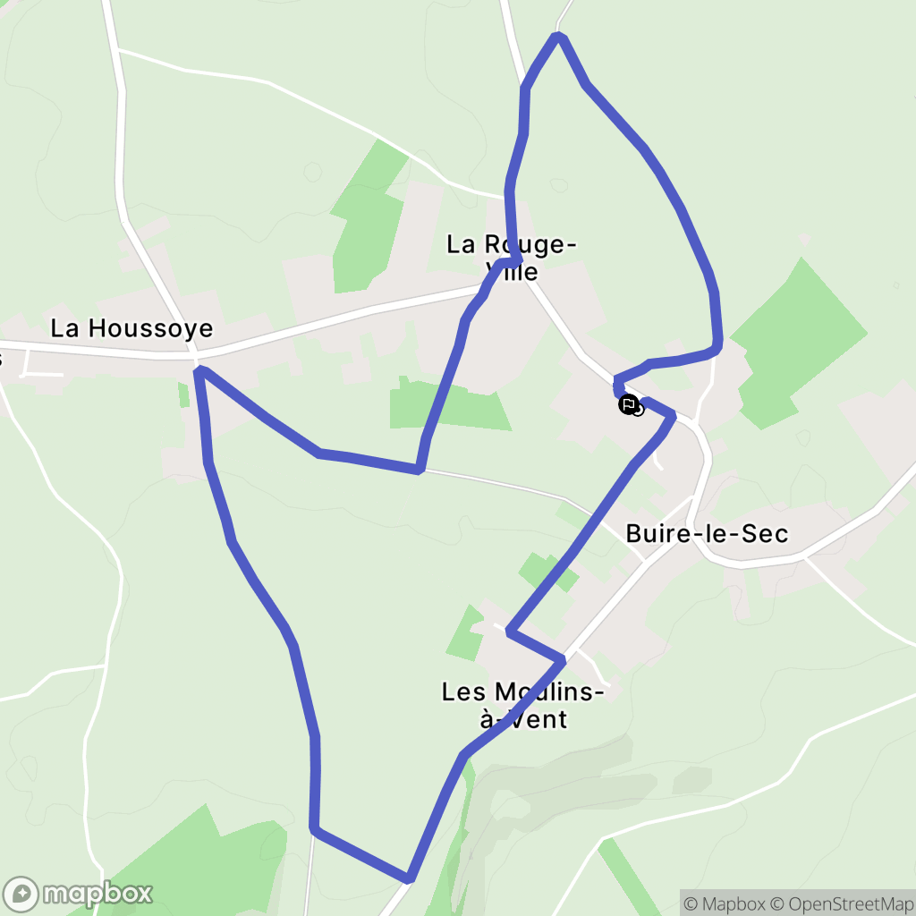 Buire-le-Sec : carte du parcours de randonnée - France