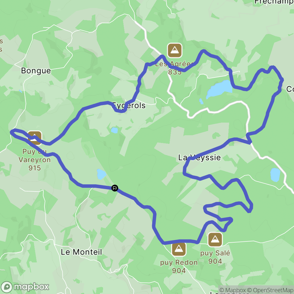 Lamazière-Haute : carte du parcours de randonnée - France