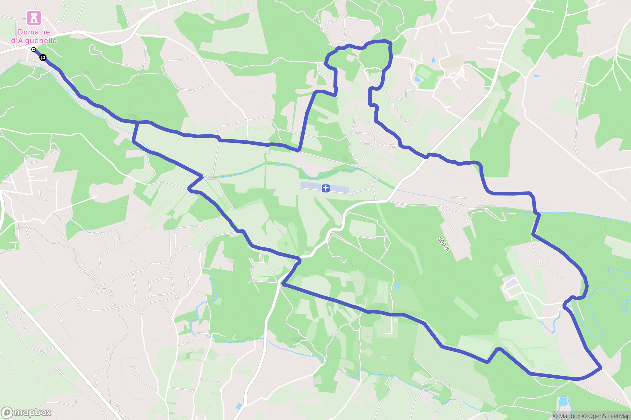 Lambesc : carte du parcours de randonnée - France