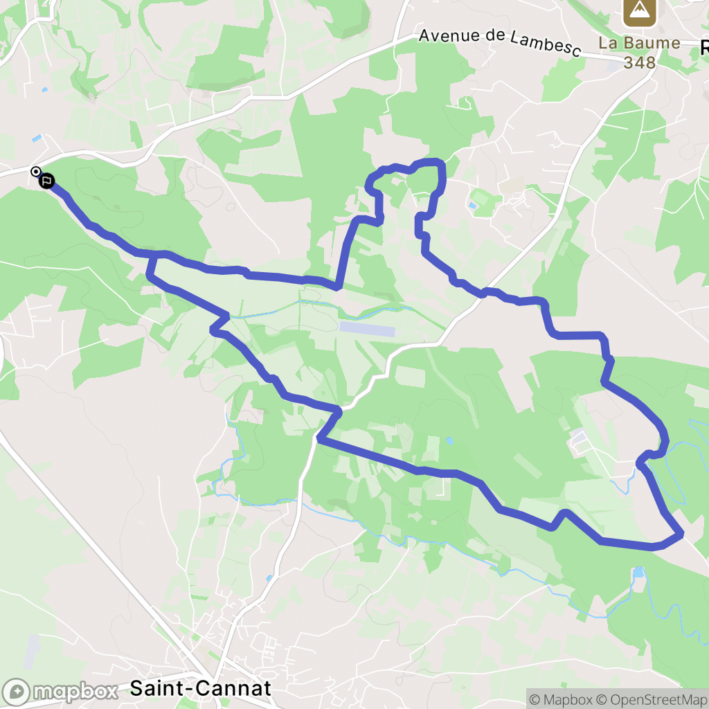 Lambesc : carte du parcours de randonnée - France