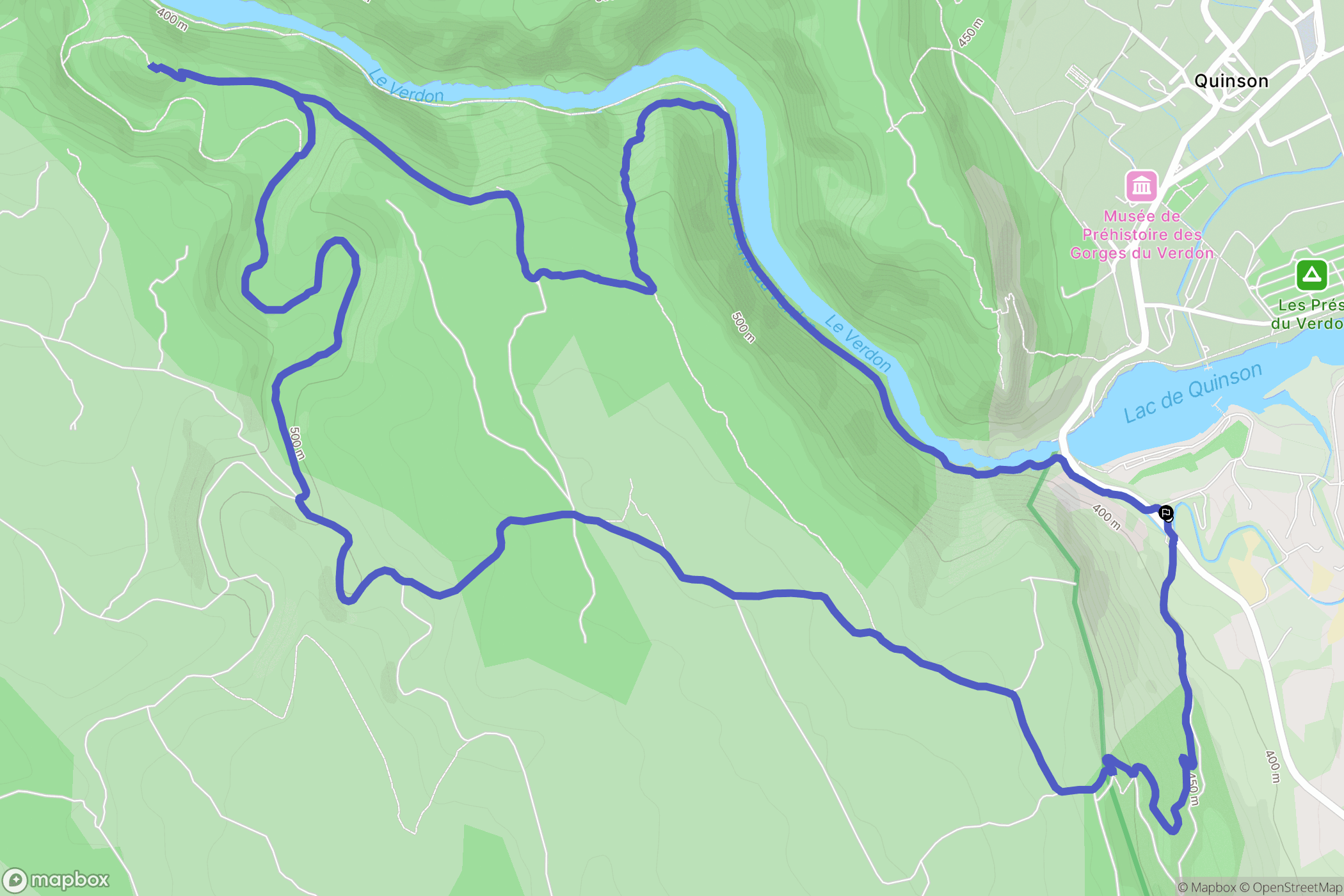 Montmeyan : carte du parcours de randonnée - France
